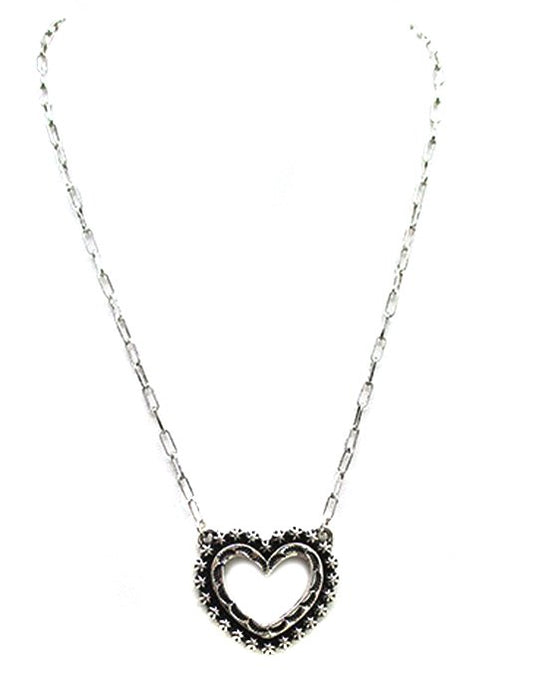 Western Heart Cut Necklace
