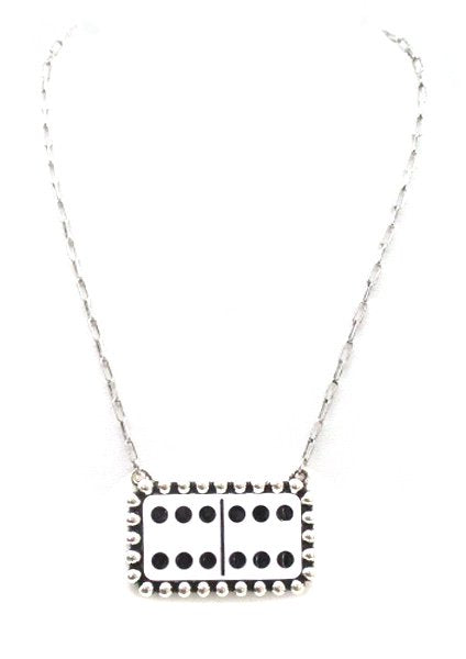 White Domino Necklace