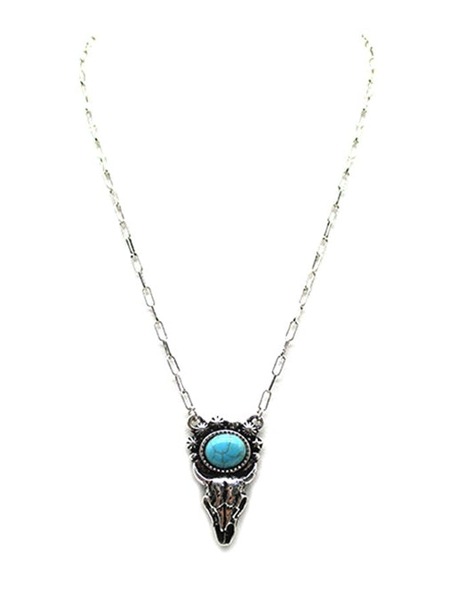 Western Steerhead Turquoise Necklace