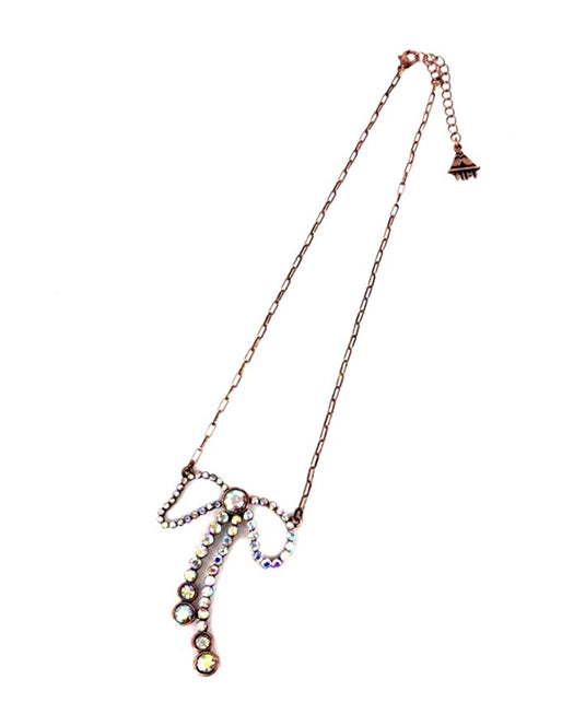 Western Crystal Ribbon Necklace