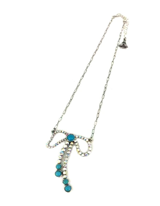 Western Crystal Ribbon Necklace