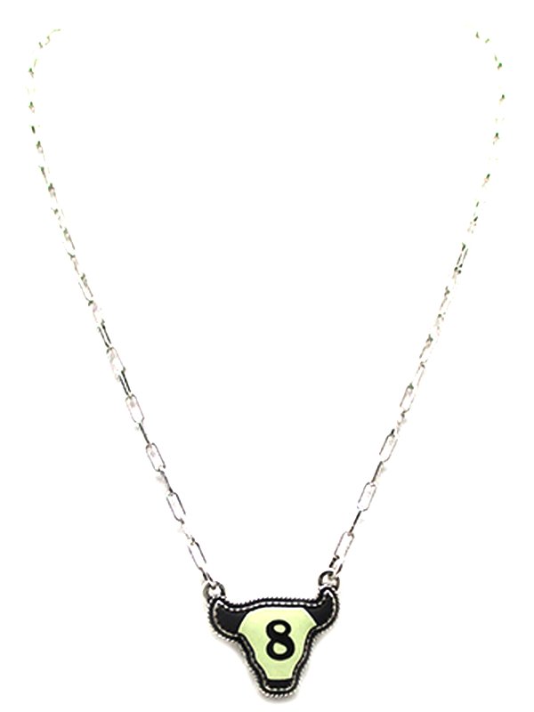 Western 8 Ball Steerhead Necklace