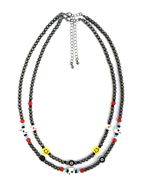 Western 2Layered Navajo Pearl Multi Theme Necklace