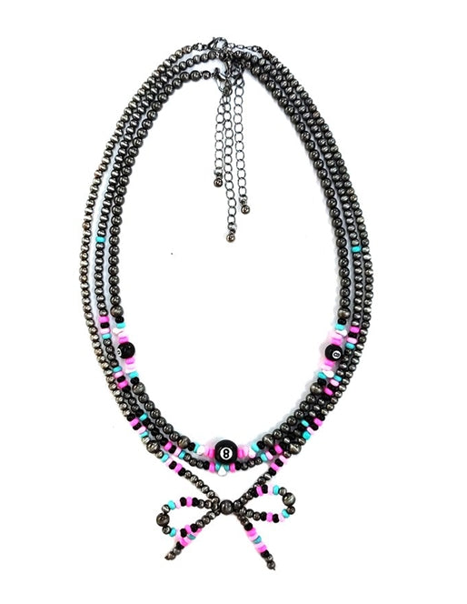 Western 3Layered Navajo Pearl Multi Theme Necklace