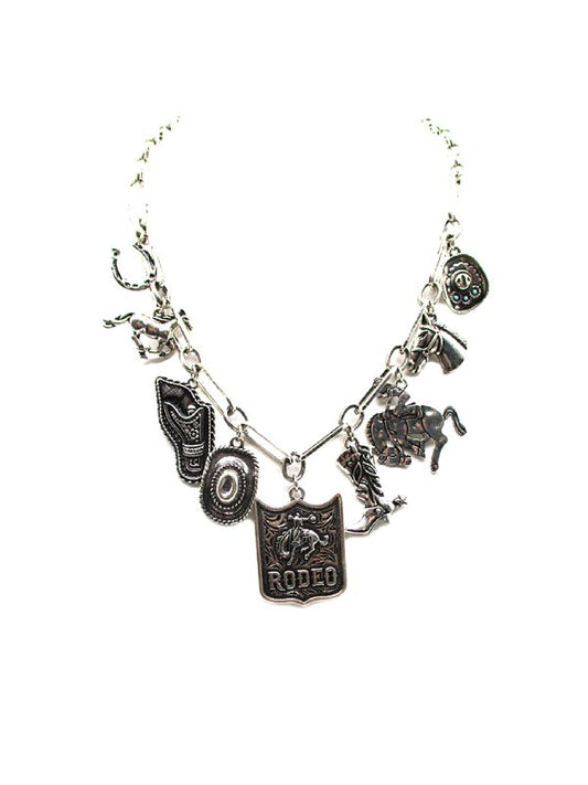 Western Rodeo Charm Necklace