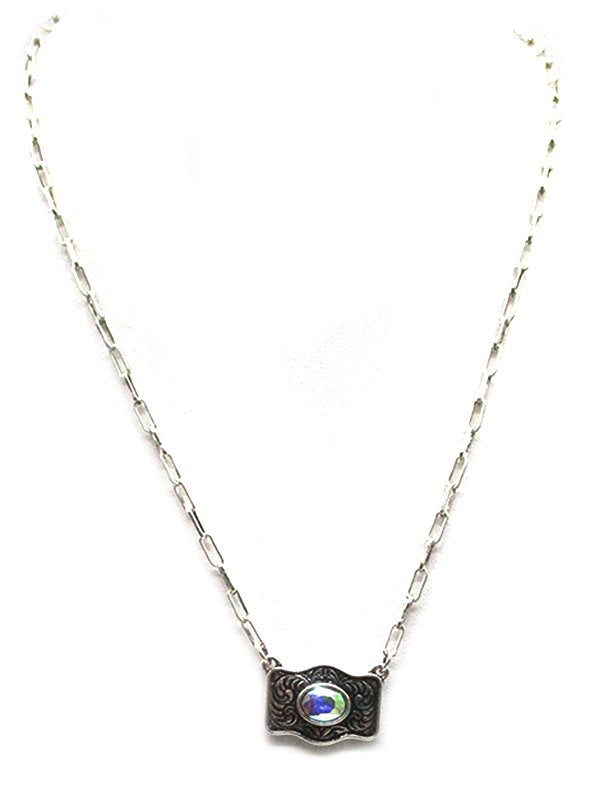 Western Belt Buckle Necklace