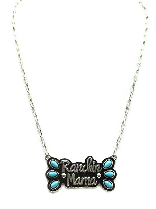 Western Ranchin mama Turquoise Necklace