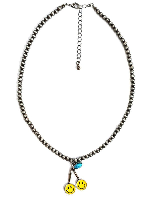 Western Smile Cherry Navajo Pearl Necklace