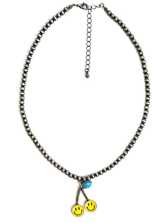 Western Smile Cherry Navajo Pearl Necklace