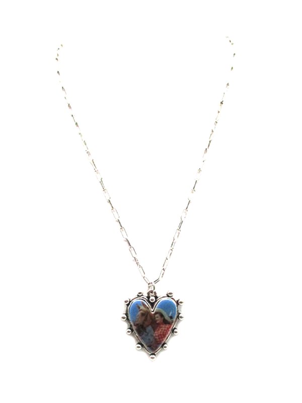 Western Portrait Pendant Necklace