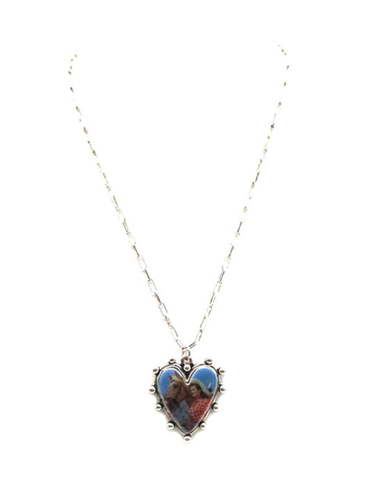 Western Portrait Pendant Necklace