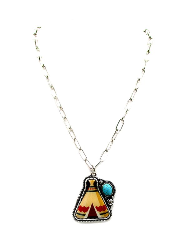 Western Tipi Pendant Necklace