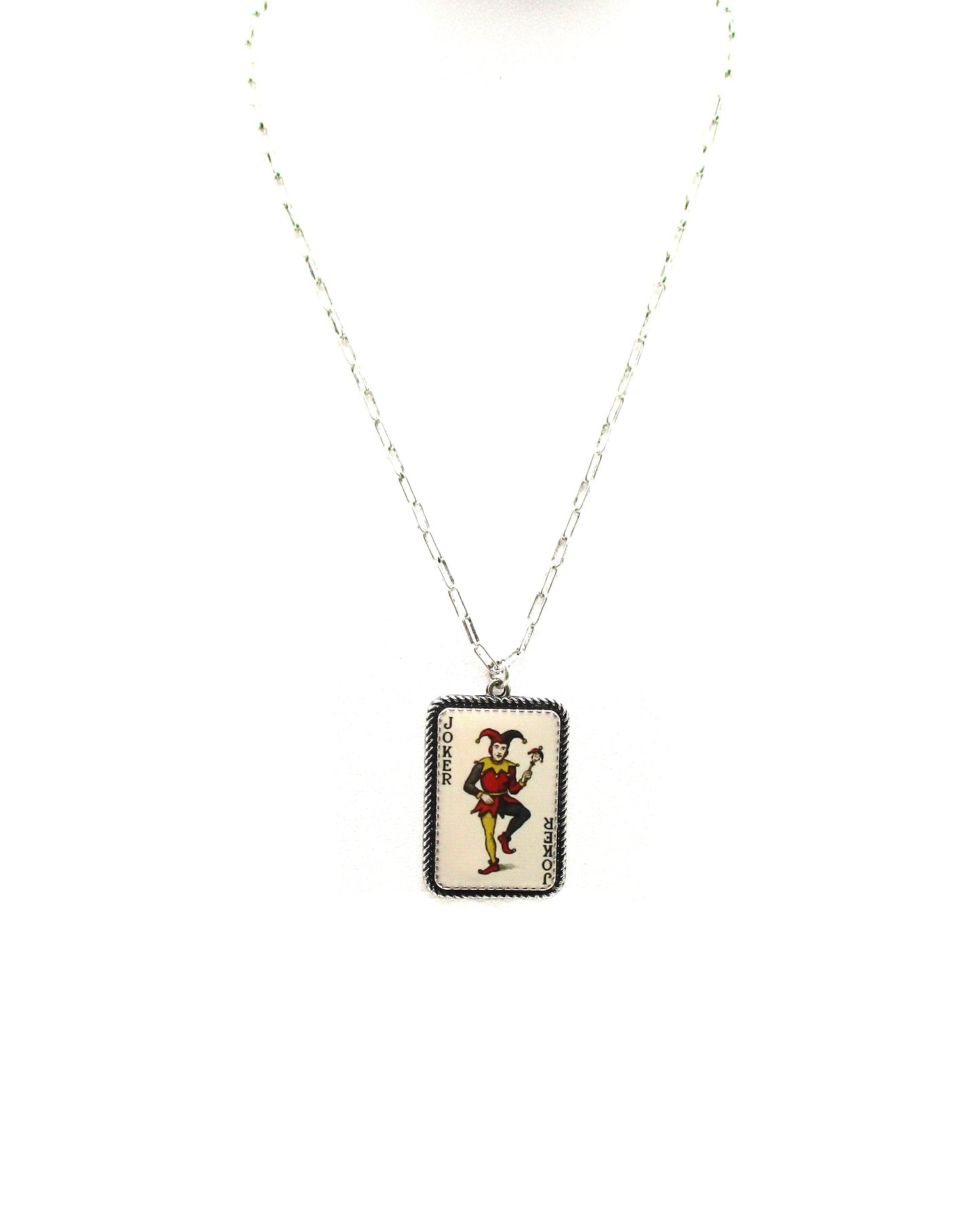 Western Vintage Joker Card Pendant Necklace