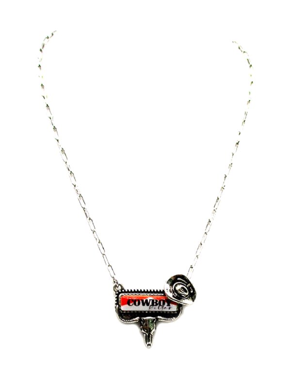 Western Steerhead Cowboy killer Pendant Necklace
