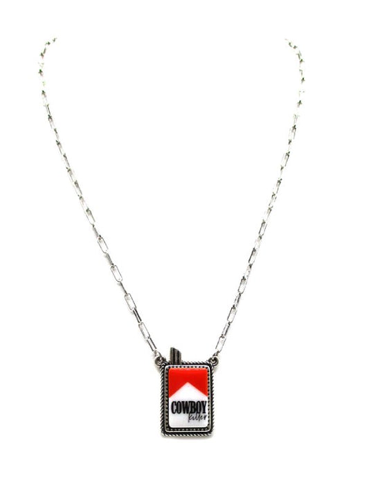 Western Cowboy Killer Cigarette Pendant Necklace