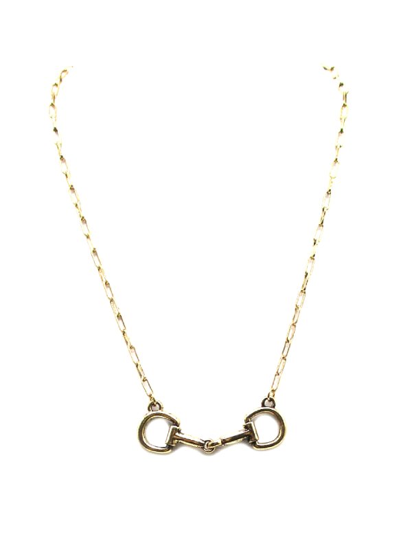 Western Horse Snaffle Bit Pendant Necklace