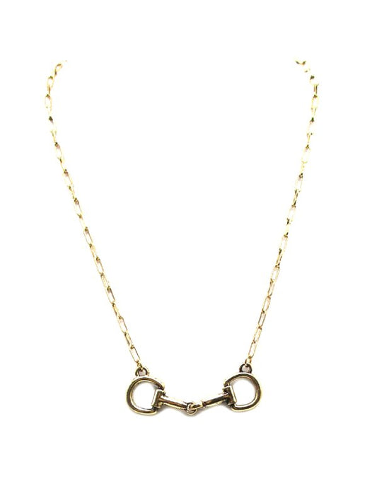 Western Horse Snaffle Bit Pendant Necklace