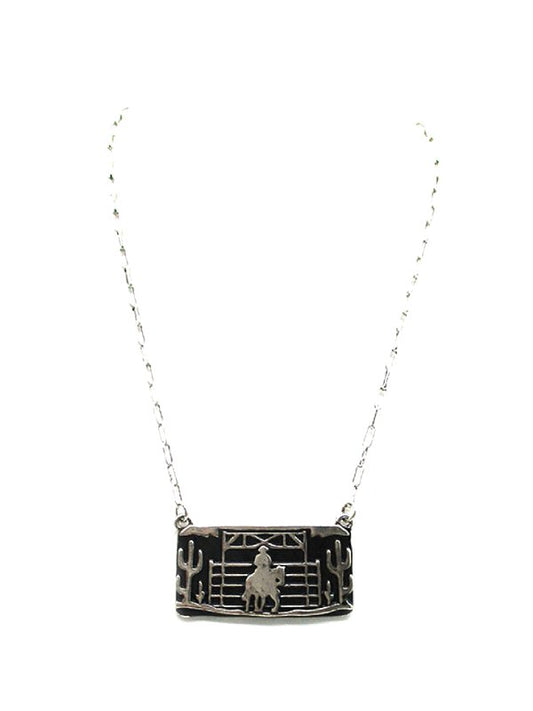 Western Cowboy Ranch Pendant Necklace
