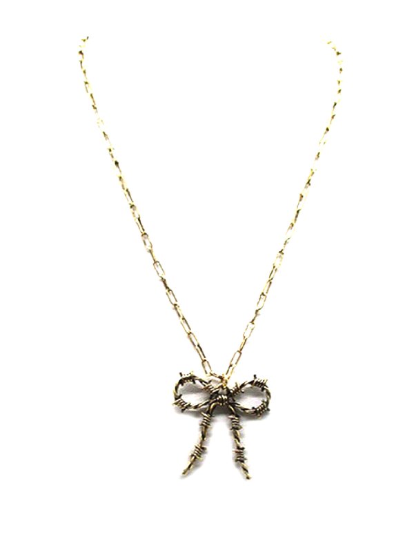 Western Barbed Wire Ribbon Necklace