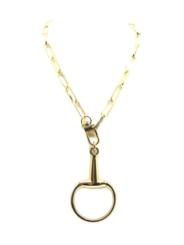 Western Large Snaffle Bit Pendant Necklace