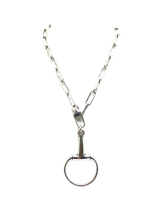 Western Large Snaffle Bit Pendant Necklace