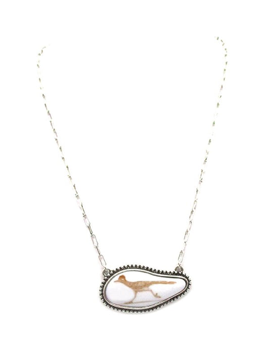 Western Road Runner Print Necklace