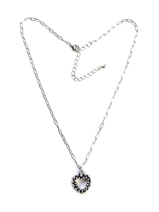 Western Small Heart Bubble Pendant Necklace