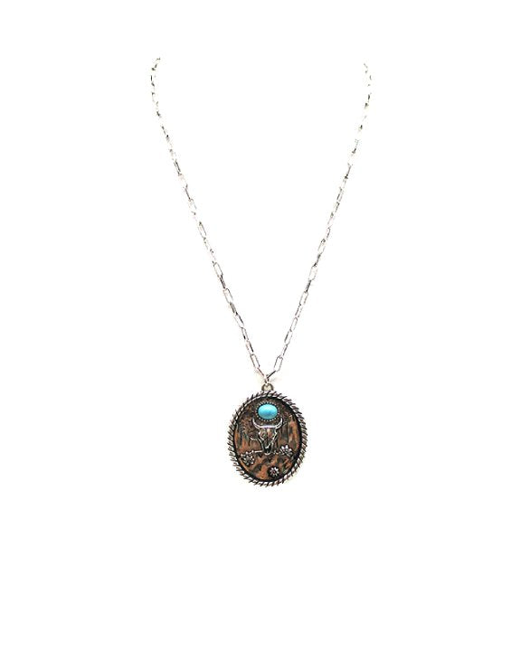 Western Steerhead Pendant Necklace