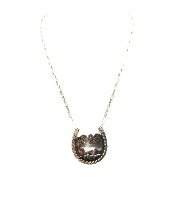 Western Horse Shoe Pendant Necklace