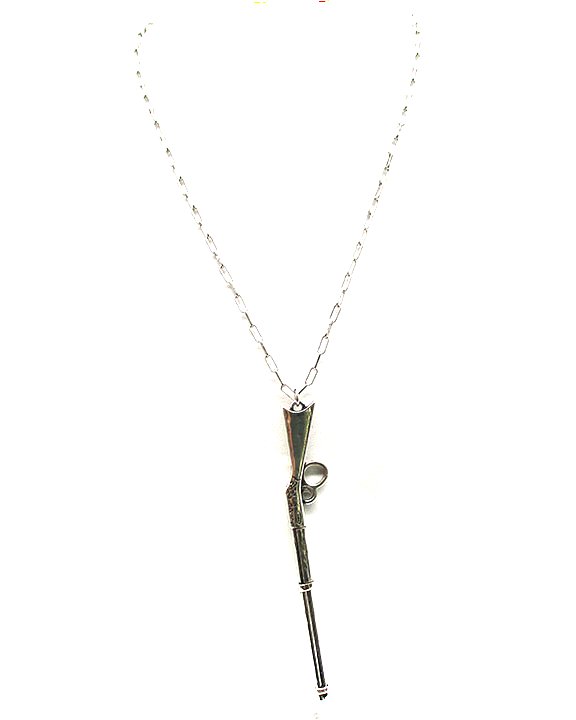 Western Hunting Rifle Pendant Necklace
