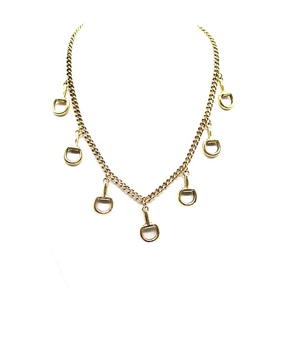 Western Snaffle Bit Charm Necklace