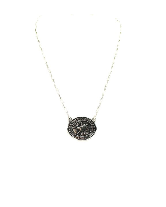 Western Road To Rodeo Pendant Necklace