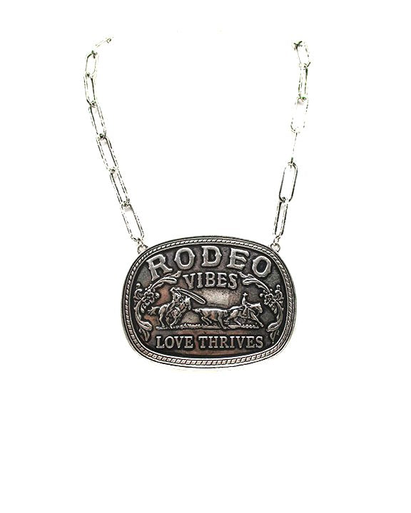 Western Large Rodeo Vibes Pendant Necklace