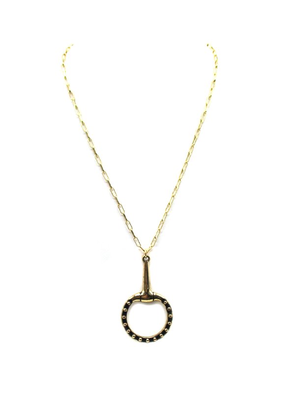 Western Bubble Snaffle Bit Pendant Necklace