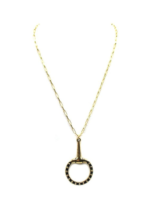 Western Bubble Snaffle Bit Pendant Necklace