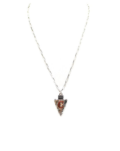 Western Arrow Head Initial Pendant Necklace