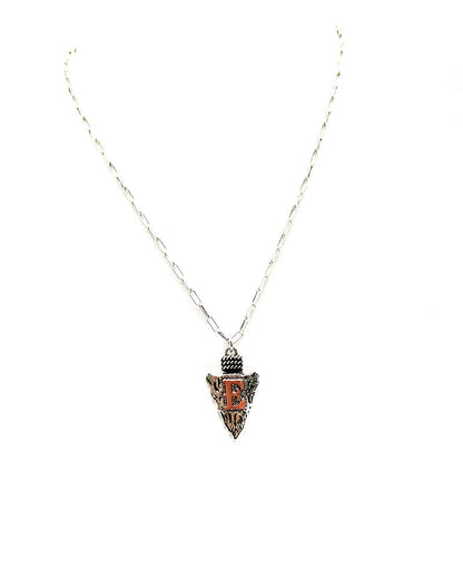 Western Arrow Head Initial Pendant Necklace