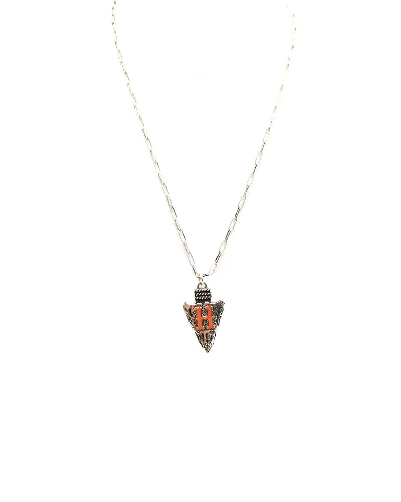 Western Arrow Head Initial Pendant Necklace