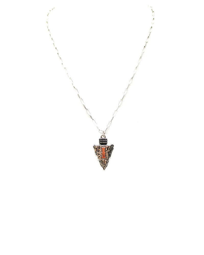 Western Arrow Head Initial Pendant Necklace