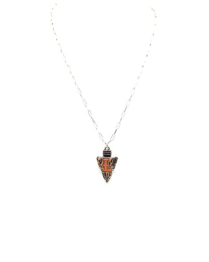 Western Arrow Head Initial Pendant Necklace