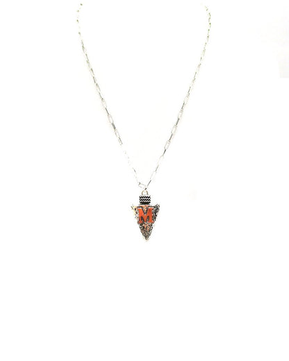 Western Arrow Head Initial Pendant Necklace