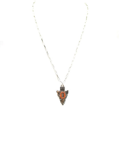 Western Arrow Head Initial Pendant Necklace