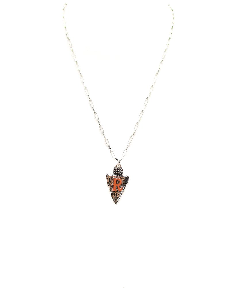 Western Arrow Head Initial Pendant Necklace