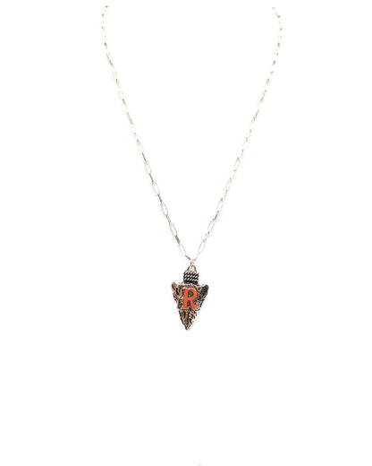 Western Arrow Head Initial Pendant Necklace