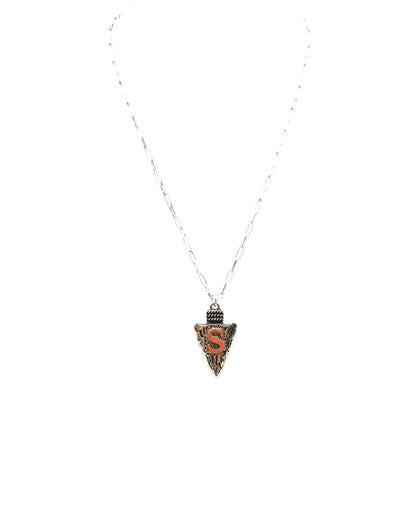 Western Arrow Head Initial Pendant Necklace