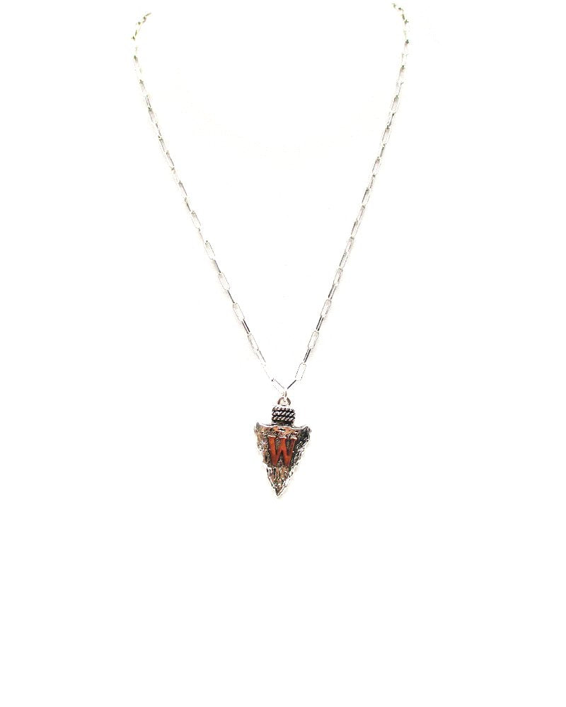 Western Arrow Head Initial Pendant Necklace