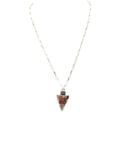 Western Arrow Head Initial Pendant Necklace