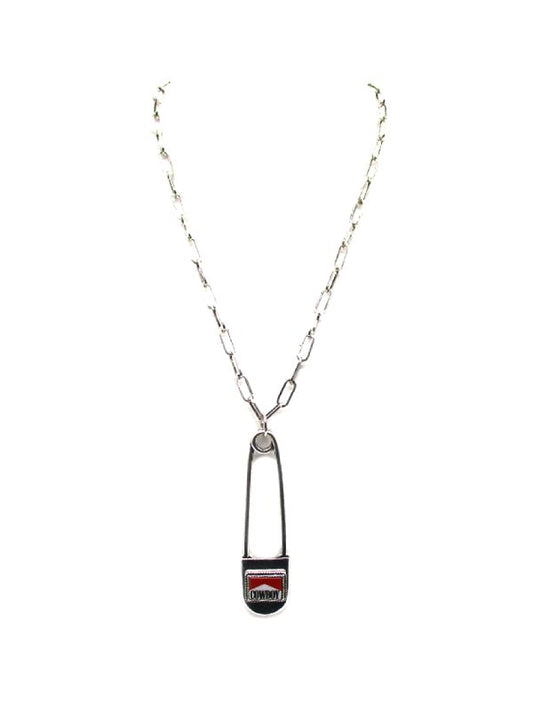 Western Cowboy Killer Pin Drop Pendant Necklace