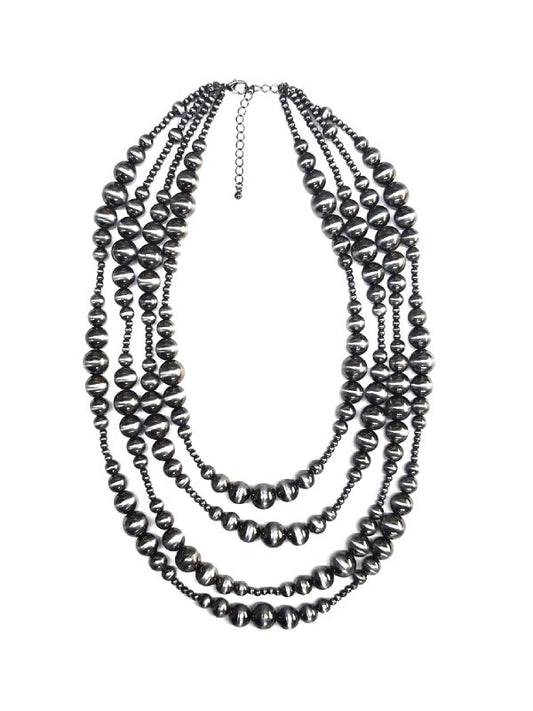 Western 4 Layered Navajo Pearl Necklace