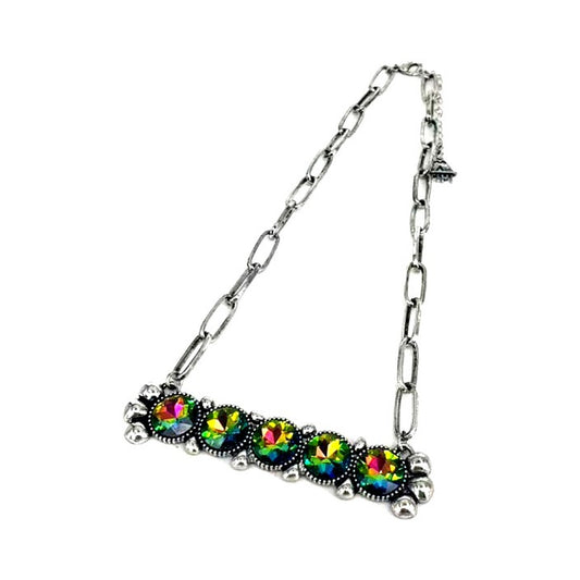 Western 5 AB Plate Necklace